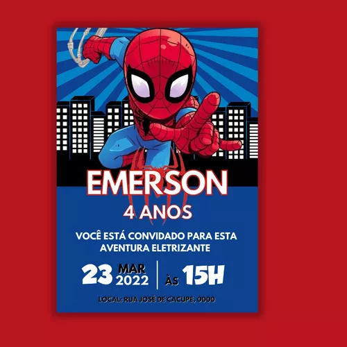 Convite Digital Homem Aranha