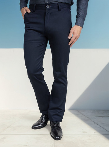 Pantalones Moda Regular De Vestir Stretch Hombre