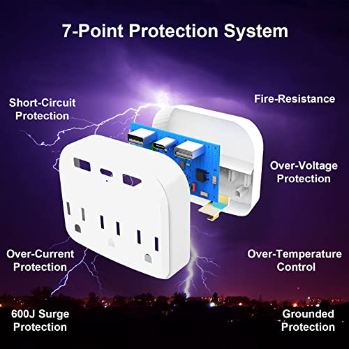 Protector Contra Sobretensiones, Extensor De Tomas 3 To...