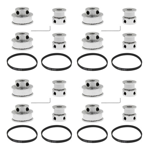 Polea Tensora De Correa Dentada Gt2, 8 Juegos, Aluminio, Sin
