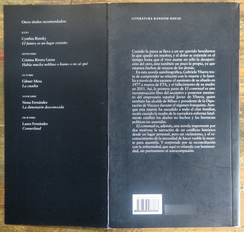 El Comensal De Gabriela Ybarra - Random House