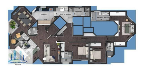 Imagem 9 de 9 de Apartamento Com 3 Dormitórios À Venda, 169 M² Por R$ 2.195.000,00 - Moema - São Paulo/sp - Ap3523