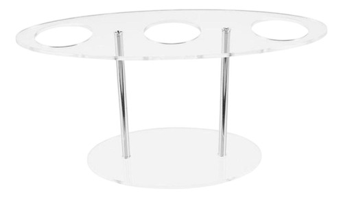 Soporte De Comida Para Cono De Helado De 3 Agujeros Claro