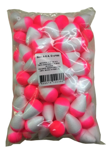 Boia Isopor Para Pesca Nº 5 - Pacote Com 100 Unidades