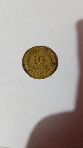 Moneda Chilena De 10 Céntimos Del 1964 (Usado)