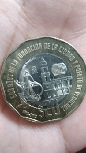 Moneda Se 20 Pesos Conmemorativa De Los 500 Años De Veracruz