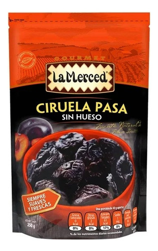 3 Pza Ciruela Pasa La Merced Sin Hueso 250 G