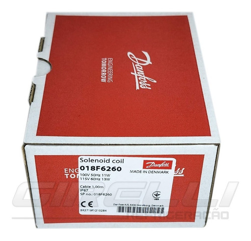 Imagem 3 de 6 de Bobina Para Válvula Solenoide Danfoss 127v - 018f6260