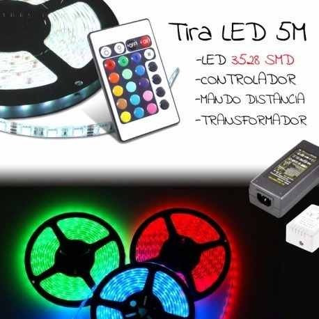 Tira Led Rgb 300 Led 3528 5m Unible Y Cortable + Control