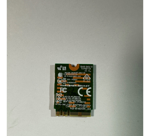 Tarjeta Wifi Rtl8821ce Original Hp 915620-001 (Usado)