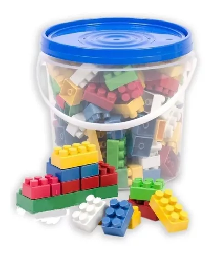 Kit Blocos Infantil Bolsa Com 180 Peças Grandes - Maptoy