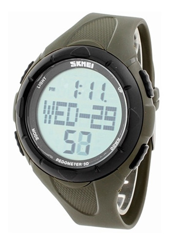 Reloj Militar Para Hombre Militar Deportivo Fitness Ejercicio Campamento Alarma Luz Cronometro Reloj Para Hombre - Verde