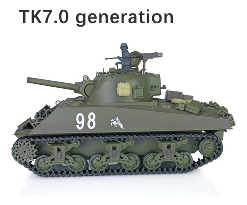 Heng Long Tk7.0 1/16 Escala Radio Control Remoto Us M4a3 ...
