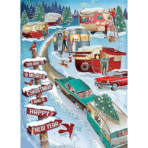 Cobble Hill 1000 Piece Puzzle - Christmas Campers - Sam...