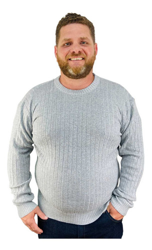 Sueter Masculino Tricot Grosso Plus Size