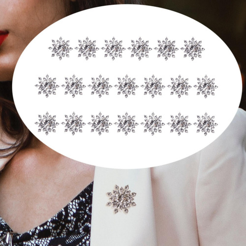 20 Piezas De Diamantes De Imitación Posterior Sin Perla