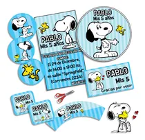 Comprar Kit Imprimible Snoopy Personalizado Cumpleaños Candy