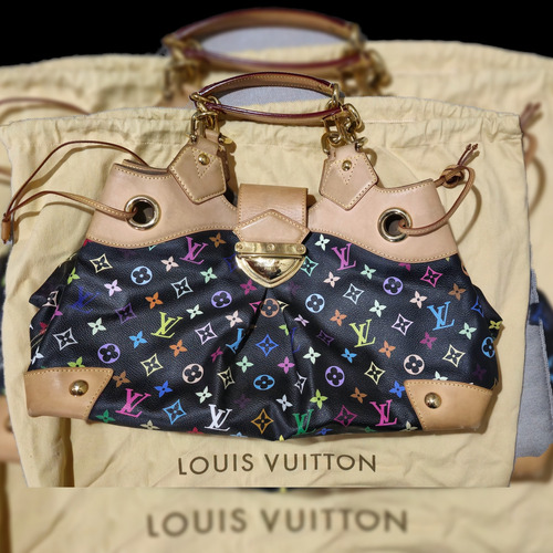 Bolso De Mano Louis Vuitton Monograma Multicolor Ursula Negro Multicolor Oro Marrón Claro (Usado)