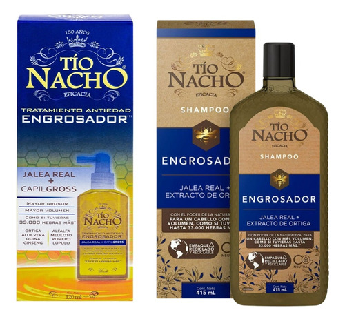 Tio Nacho Shampoo 415ml Engrosador + Spray Farmaservis