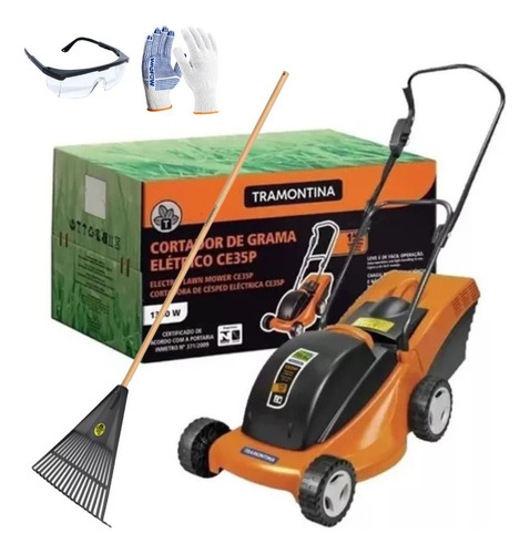 Cortadora Césped Pasto Eléctrica 1300w Tramontina + Regalos