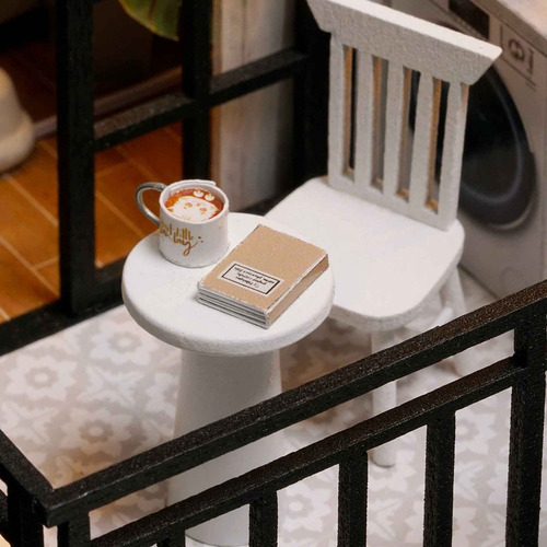 Casa De Miniatura Con Muebles Diy Kit Muebles Realistas 1:24