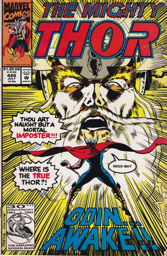 Cómic The Mighty Thor Volumen 1 N° 449 Julio 1992 Inglés