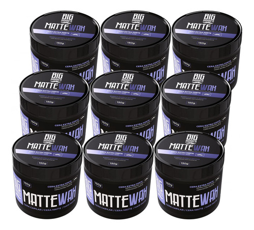 Cera Capilar Matte Wax Big Barber 150g Barba E Bigode 9 Unid