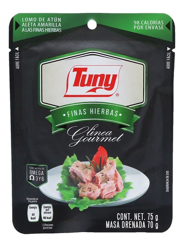 Pouch Atun Finas Hierbas Linea Gourmet Tuny 75gr 8 Pack Ipg