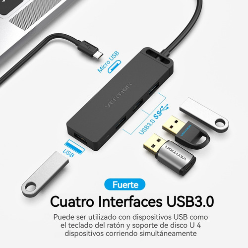 Adaptador Usb C Usb A Micro Usb Multipuerto 5 En 1 Hub 5gbps