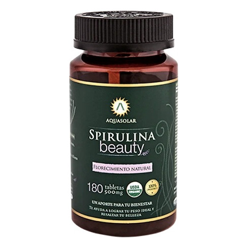 Spirulina Beauty / 180 Tabletas Organicas / Aquasolar