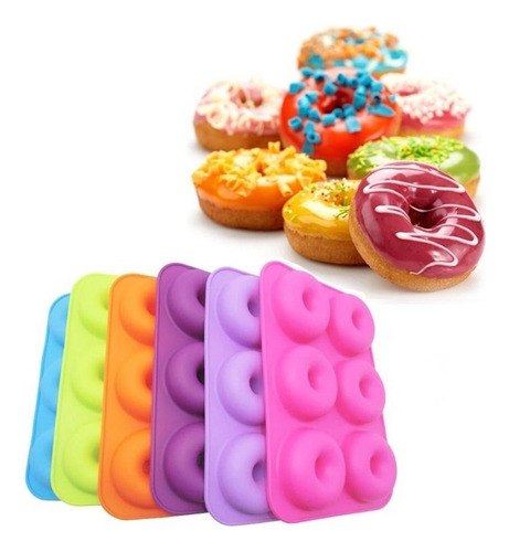 Y Molde Silicona 6 Cavidades Mini Donas Rosquillas