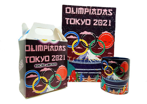 Quebra Cabeça Olimpíadas De Tóquio De 120 Peças + Caneca