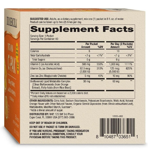Vitamina C-pak Plus Dr. Mercola 60 Paquetes