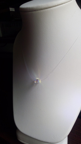 Collar En Nylon Swarovski Y Plata