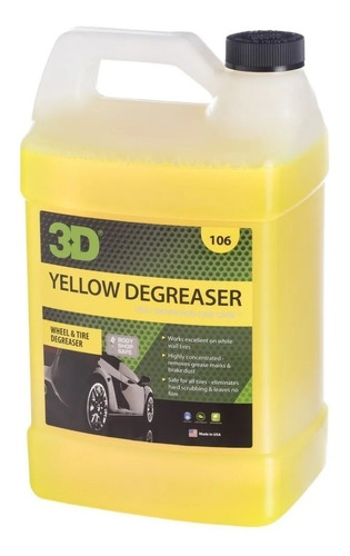 Yellow Degreaser Desengrasante Exterior Para Llantas 3d