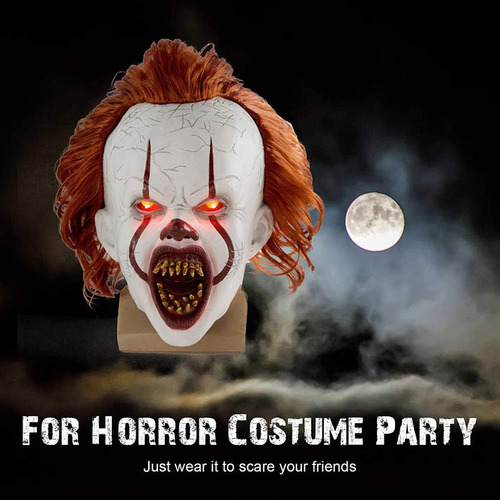 A Máscara De Halloween Con Cara De Payaso Espeluznante
