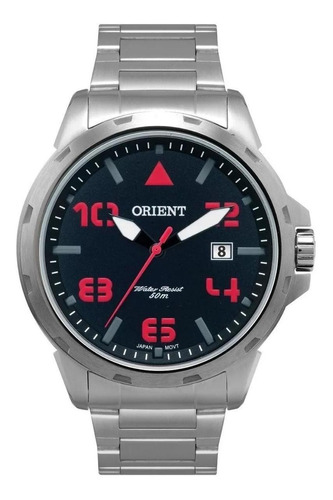 Relogio Oriente Mbss1195a P2sx Masculino Pulseira Prateada