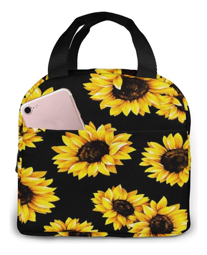 Lonchera Aislante De Neopreno Youqu Sunflower Para Mujere...