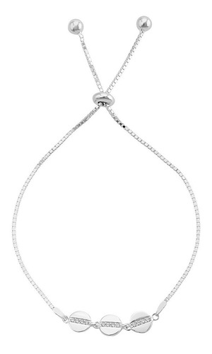 Imagen 1 de 1 de Pulsera 3 Círculos Ajustable 23cm Plata .925 - 2391