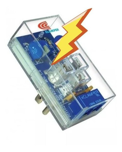 Imagen 1 de 10 de Protector Contra Rayos Eléctrico Modem Telmex E-clamper