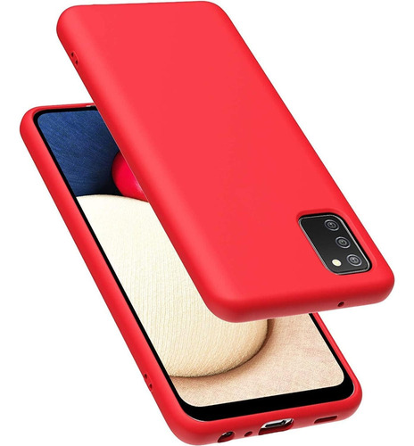 Funda Case Para Samsung A03s Soft Feeling Antishock Rojo