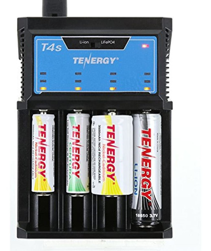 Tenergy T4s 4-bay Cargador Universal Inteligente Para Li-ion