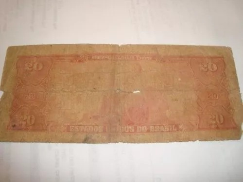 Billete De Brasil De 20 Cruzeiros Serie 5534 Estampa 1