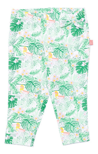 Legging De Jersey Flores Grandes Y Tropicales