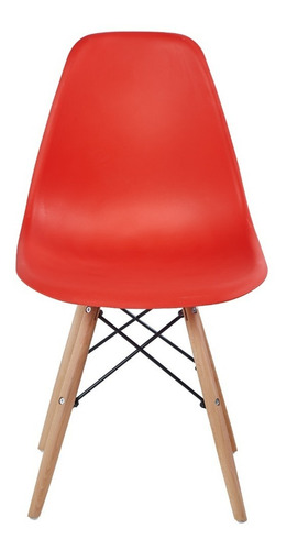 Set De 4 Sillas Modernas Eames Rojo Begonia