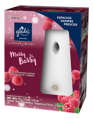 Aromatizante Glade Aparato Automático Merry Berry 270ml