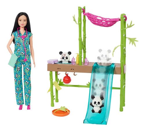 Barbie Profesiones Set De Juego Cuidadora De Pandas