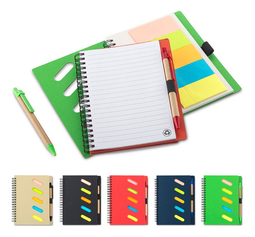 Libreta Gulliver Eco + Bolígrafo 50hojas Con Notas Adhesivas