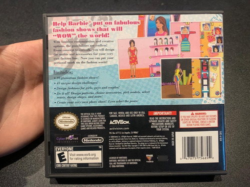 Barbie Fashion Show: An Eye For Style Nintendo Ds (Usado)