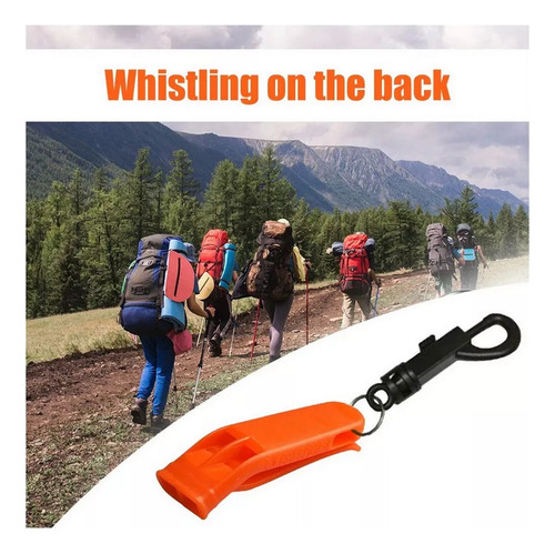 Silbato De Emergencia Con Bucle Giratorio, Rescate, Flotador Color Naranja